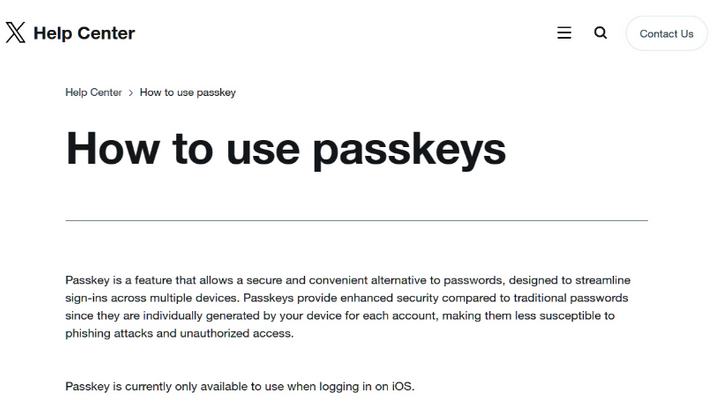 衢州苹果维修店铺分享iOS用户如何通过通行密钥(Passkey)登录 